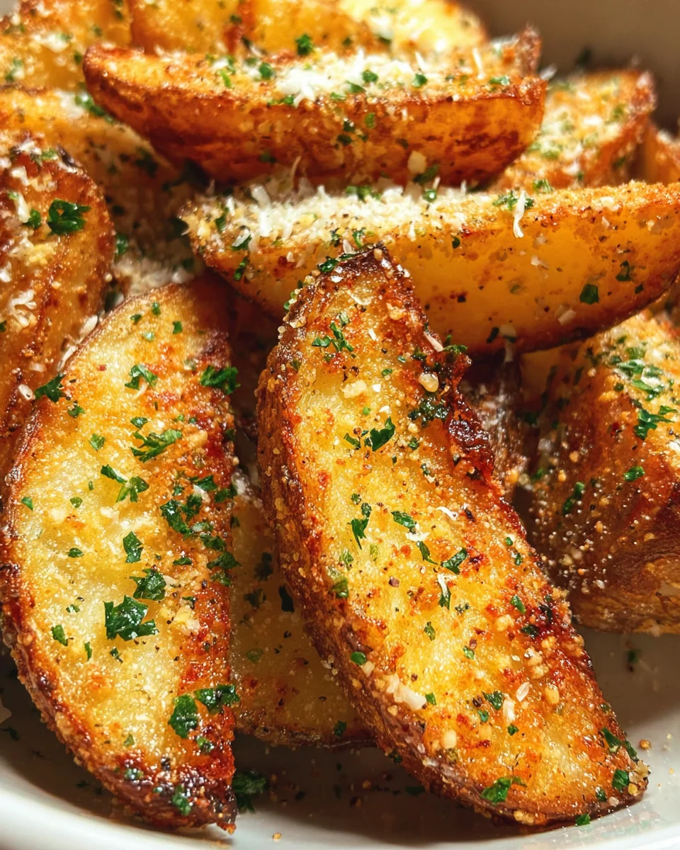 Baked Garlic Parmesan Potato Wedges