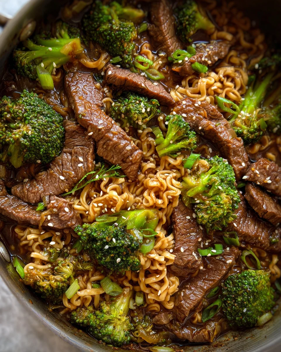 Beef and Broccoli Ramen Stir Fry