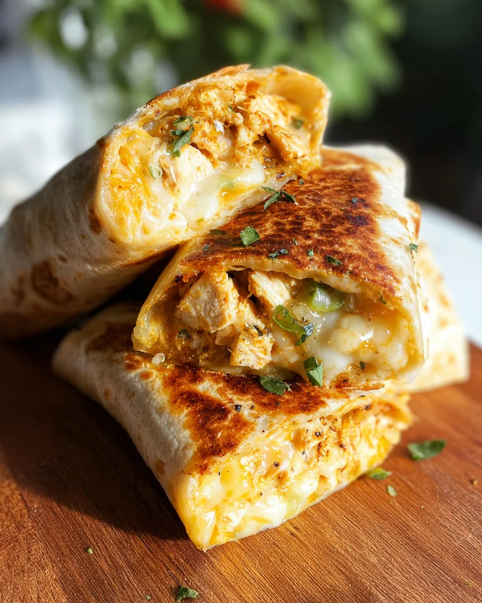 Cheesy Garlic Chicken Wraps 18 Cheesy