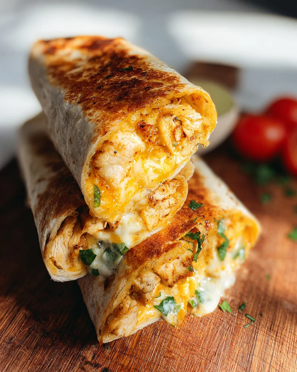 Cheesy Garlic Chicken Wraps 19 Cheesy