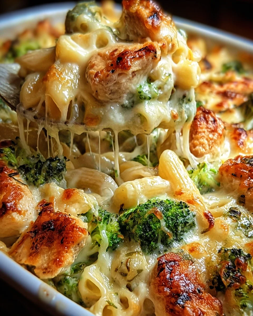 Chicken and Broccoli Alfredo Bake