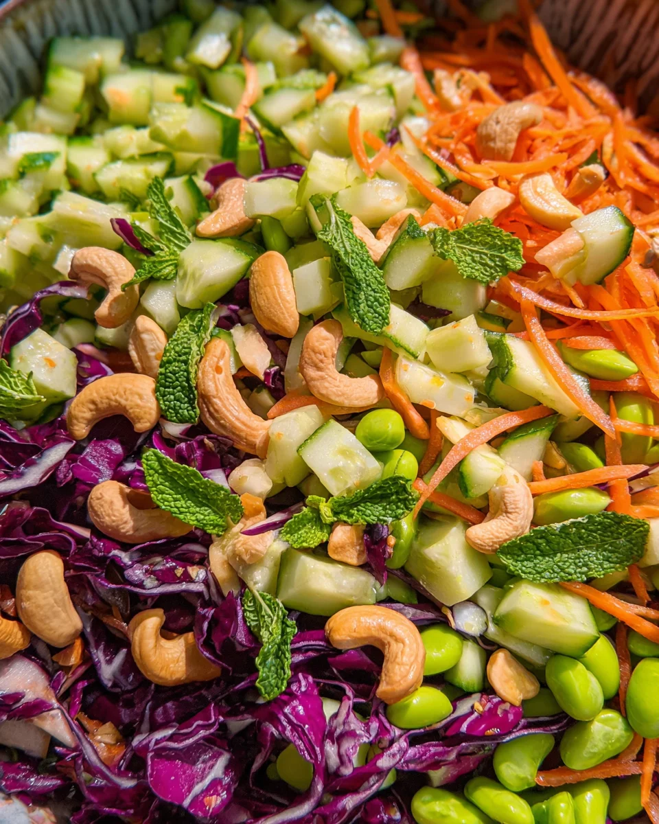 Chopped Asian Salad (Miso Dressing)