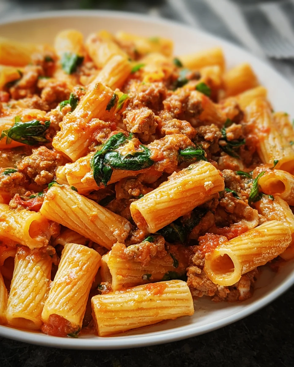 Creamy Sausage Rigatoni