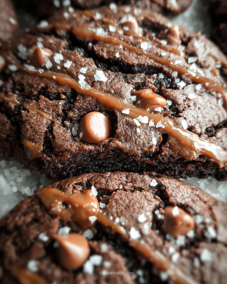 Double Chocolate Salted Caramel Cookies 27 Double