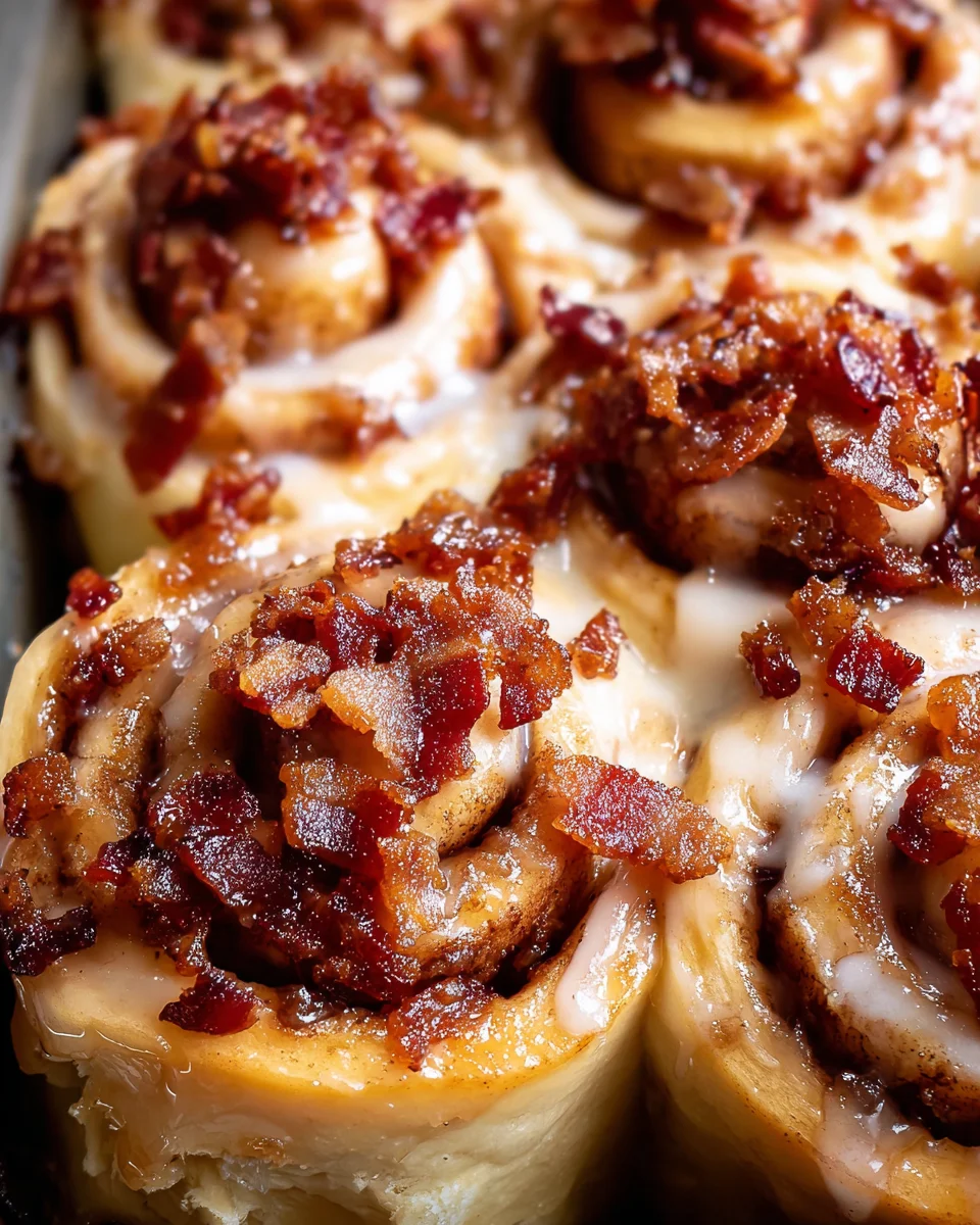 Easy Maple Bacon Cinnamon Rolls