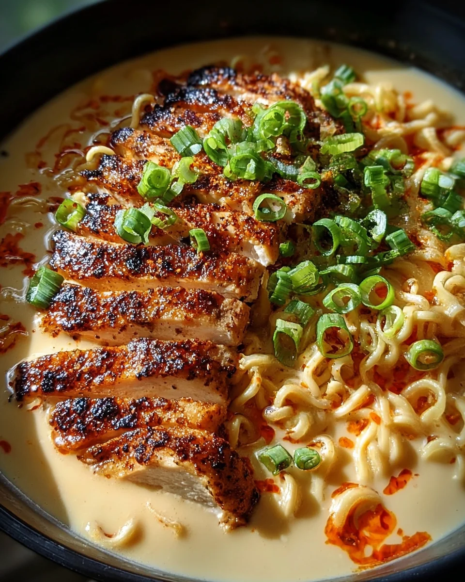 Fiery Chicken Ramen with Creamy Garlic Sauce 26 Fiery