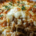 French Onion Ground Beef and Rice Casserole 24 French Onion Ground Beef and Rice Casserole