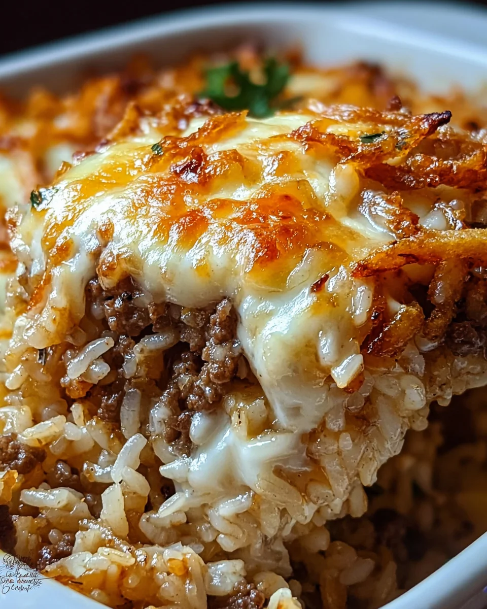 French Onion Ground Beef and Rice Casserole 22 French