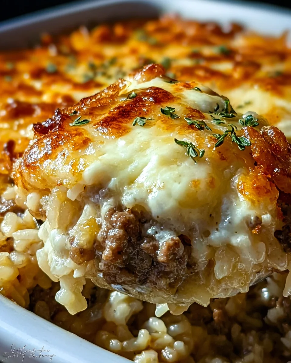French Onion Ground Beef and Rice Casserole 23 French