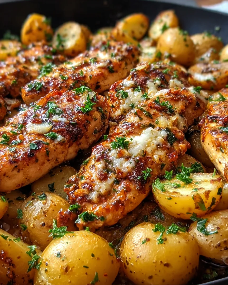 Garlic Parmesan Chicken and Potatoes (One-Pan Dinner)
