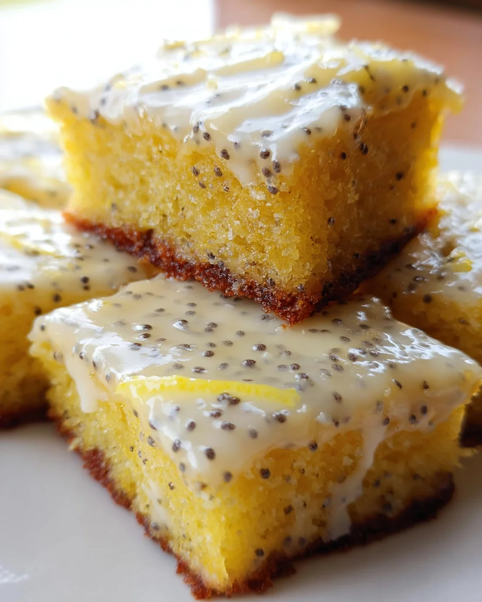 Glazed Lemon Poppy Seed Bars Recipe 19 Glazed