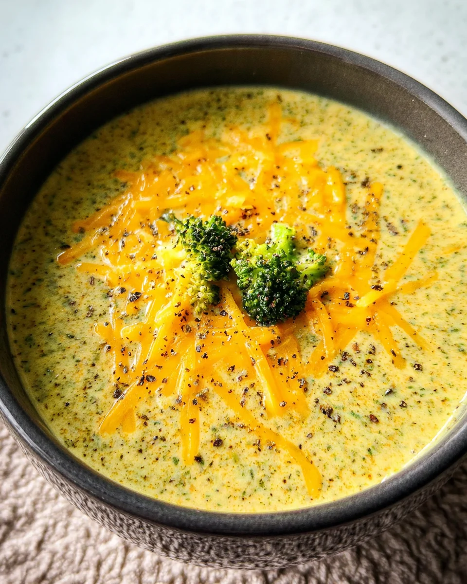 High Protein Broccoli Cheddar Soup