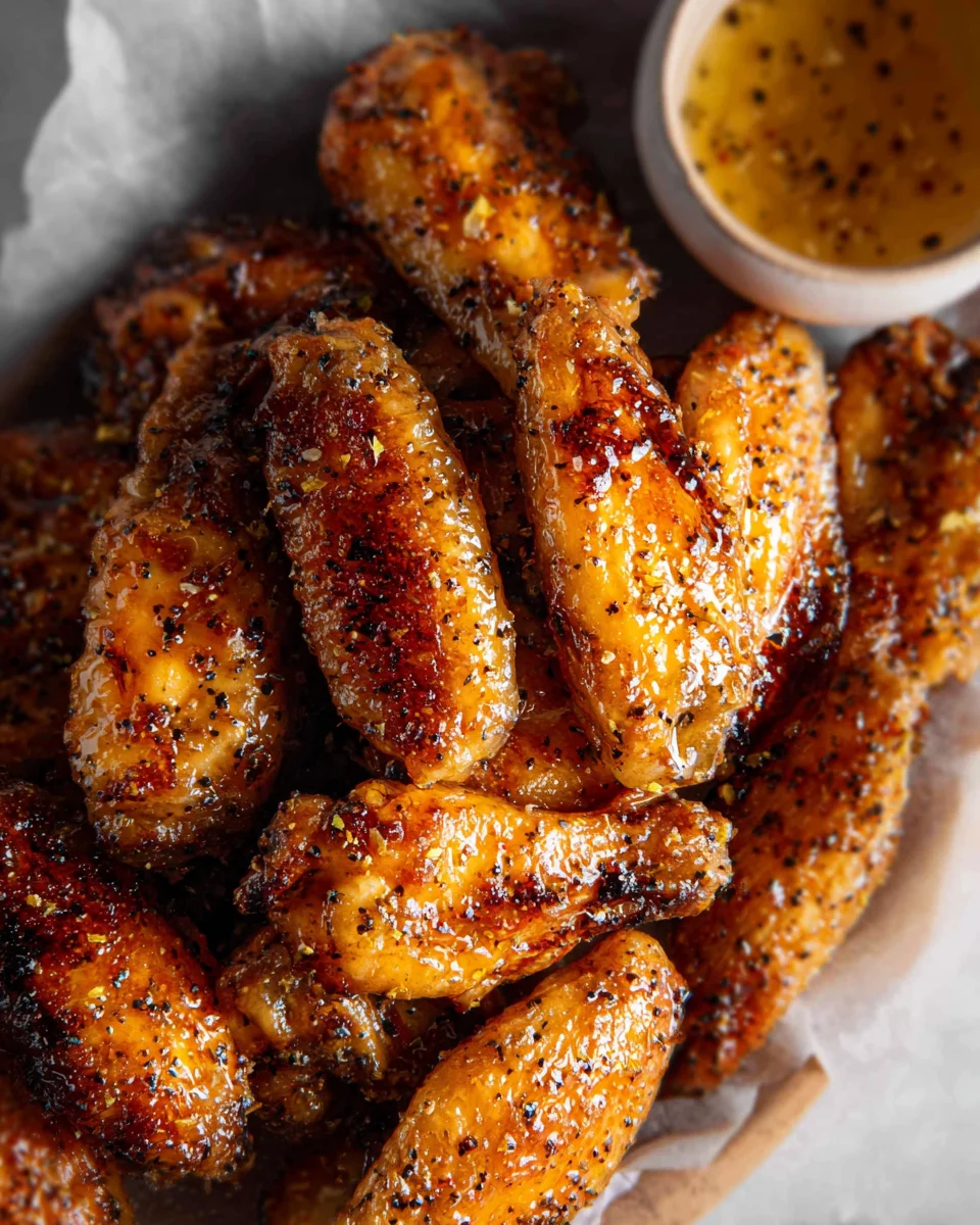 Honey Lemon Pepper Wings 17 Honey