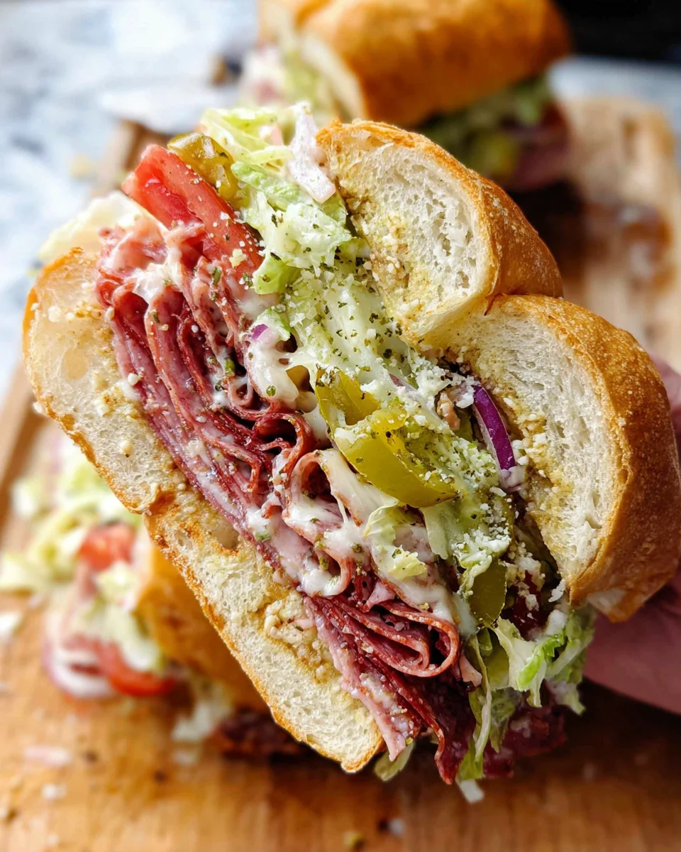 Italian Grinder Salad Sandwich (TikTok Viral Recipe)