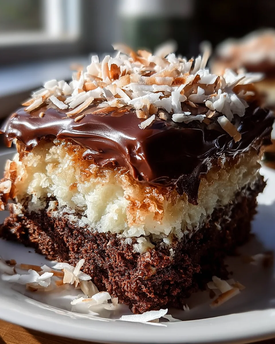 Mounds Poke Cake