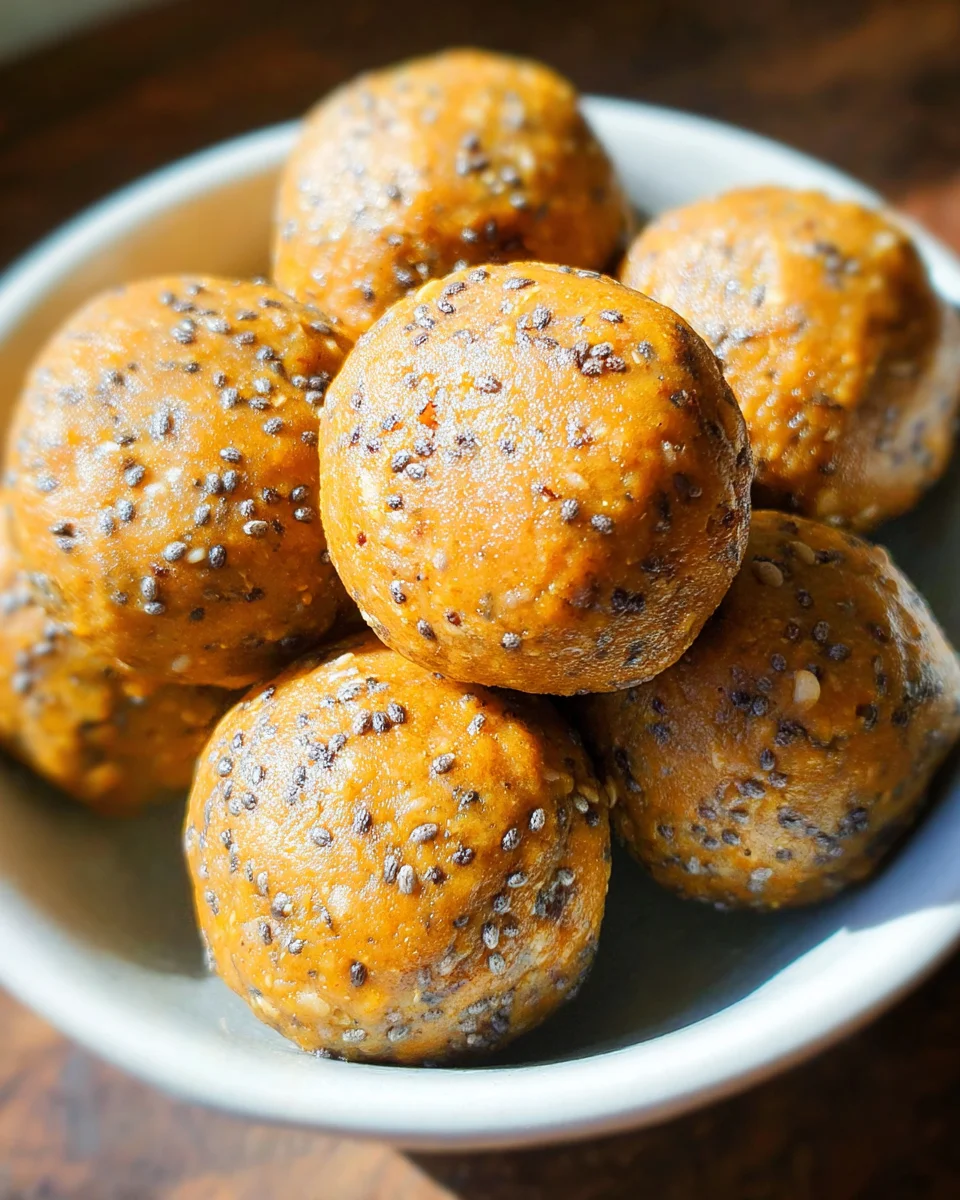 No Bake Healthy Pumpkin Pie Energy Balls