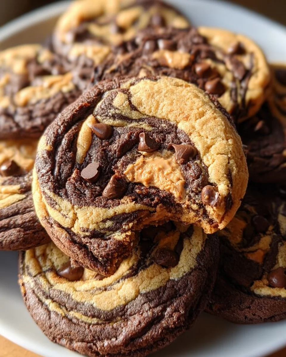 Peanut Butter Brownie Swirl Cookies