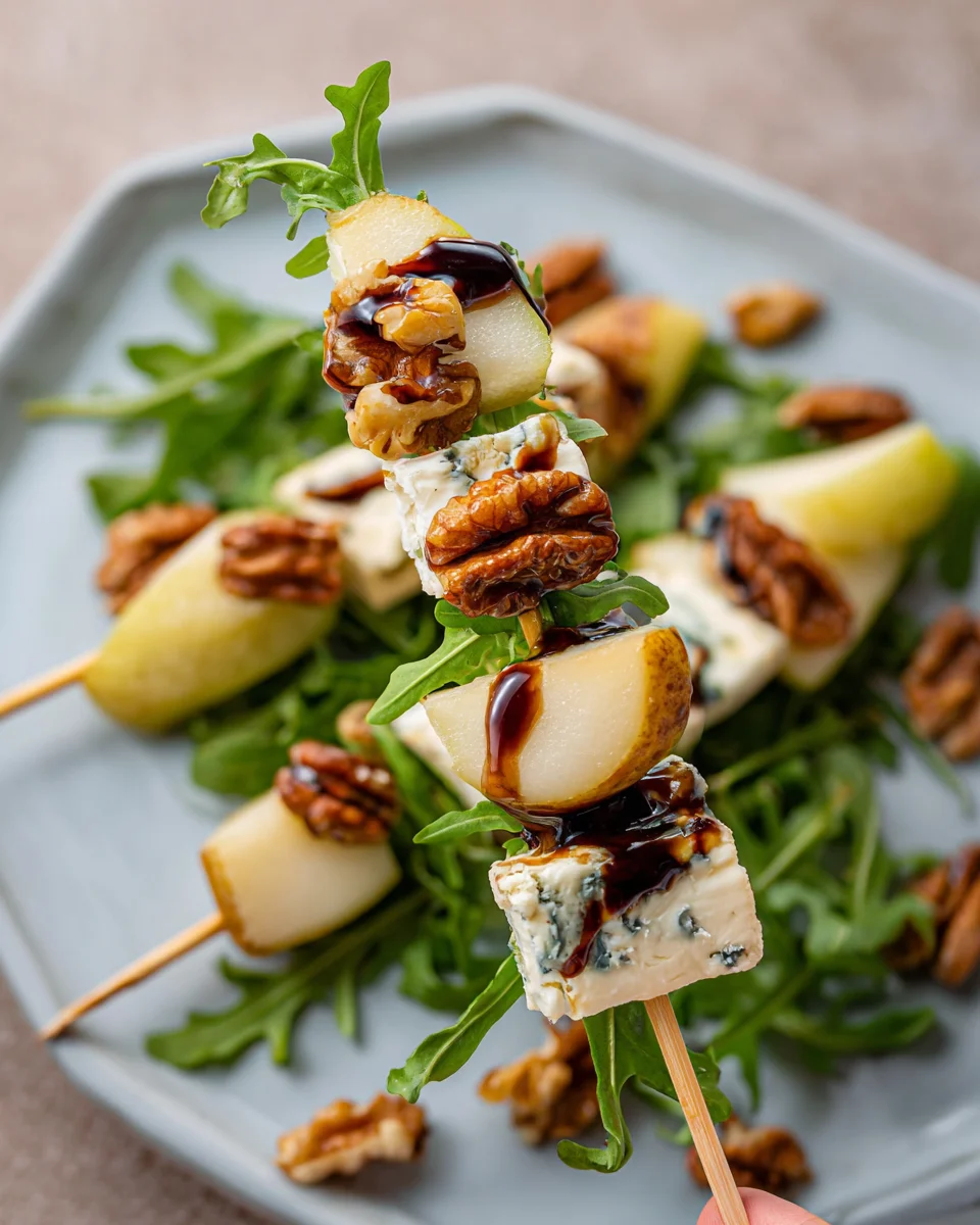Pear & Brie Cheese Salad Skewers 13 Pear