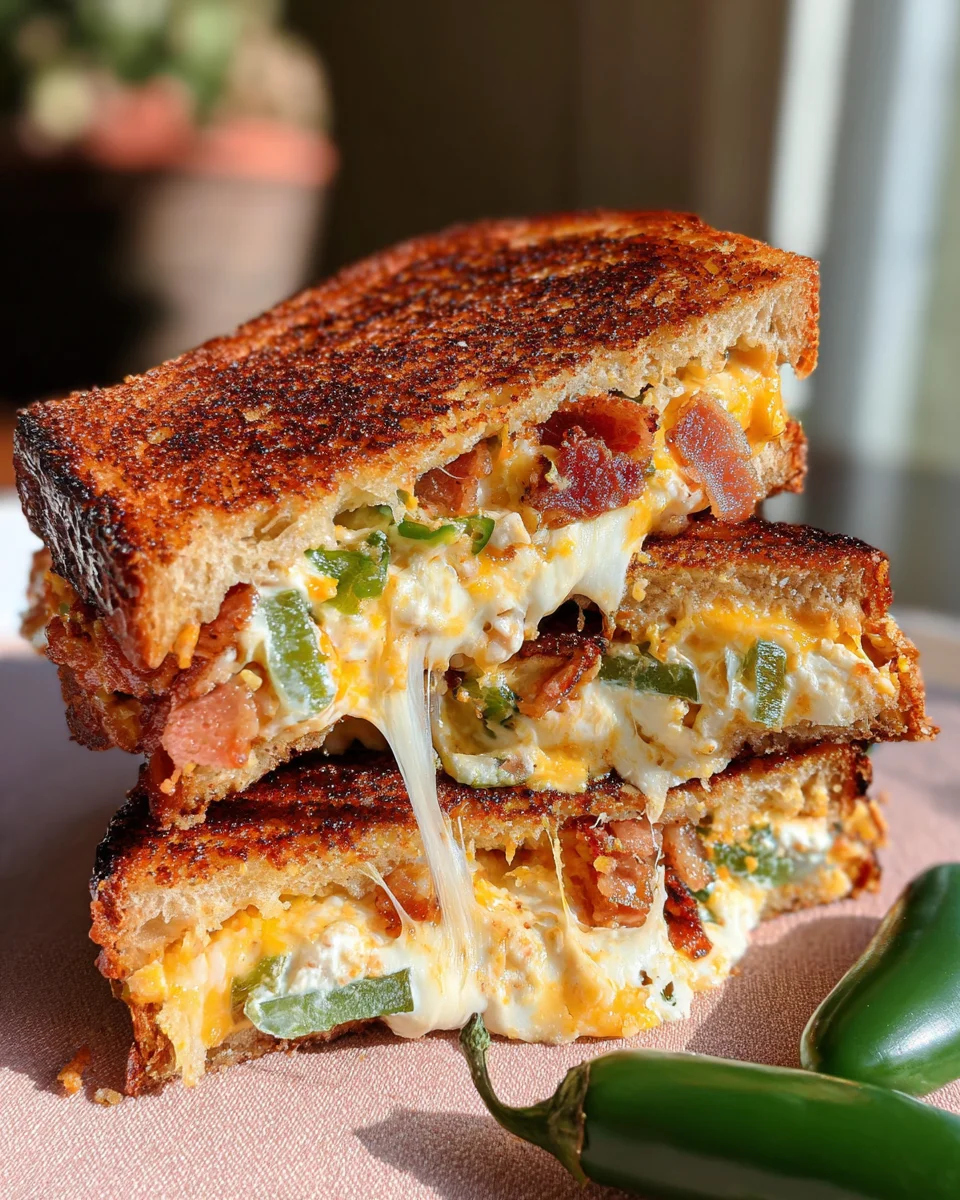 Roasted Jalapeño Popper Grilled Cheese