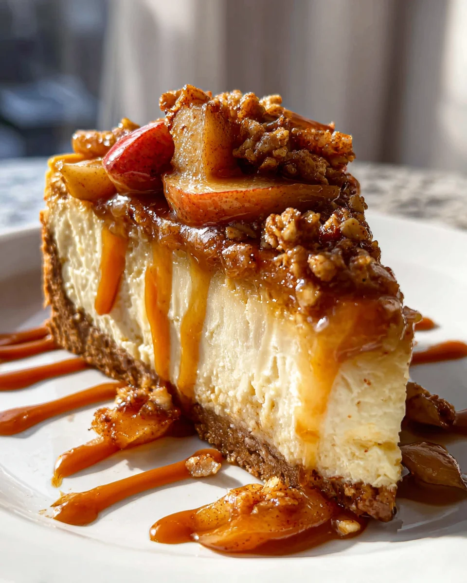 Salted Caramel Apple Pie Cheesecake