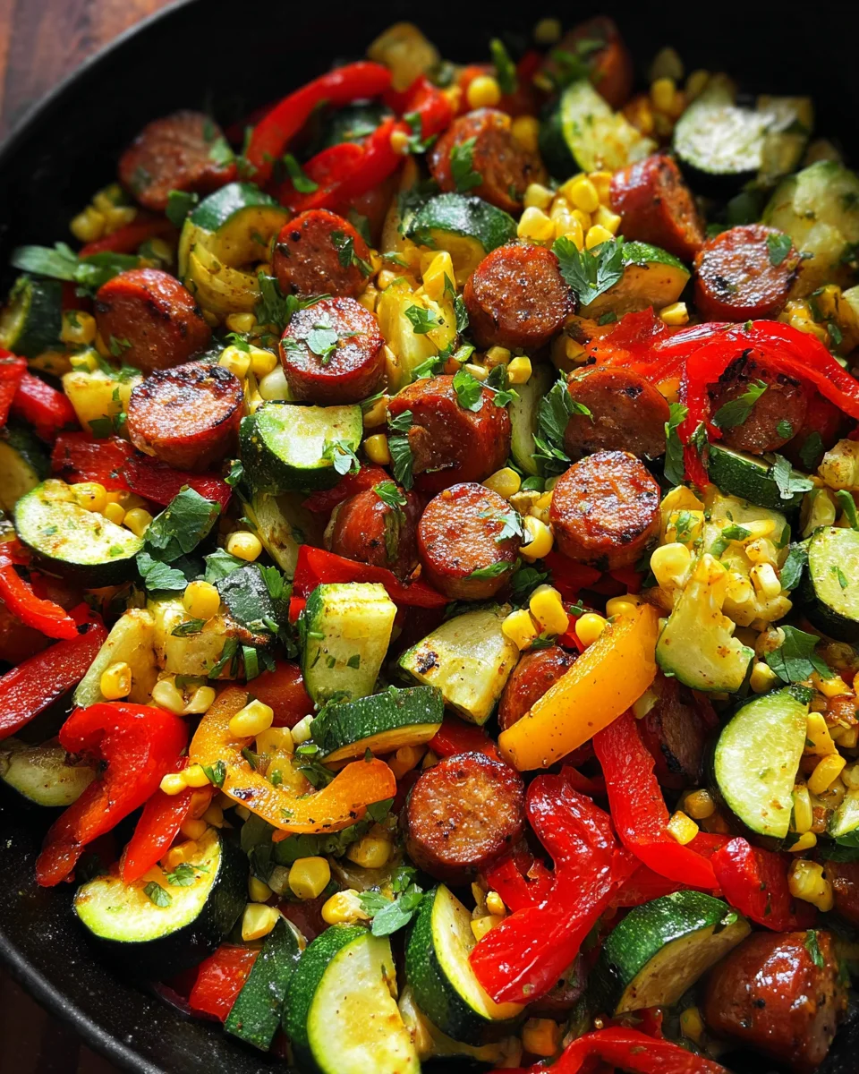 Sausage and Veggies Skillet - 30 Minute, One-Pan Meal