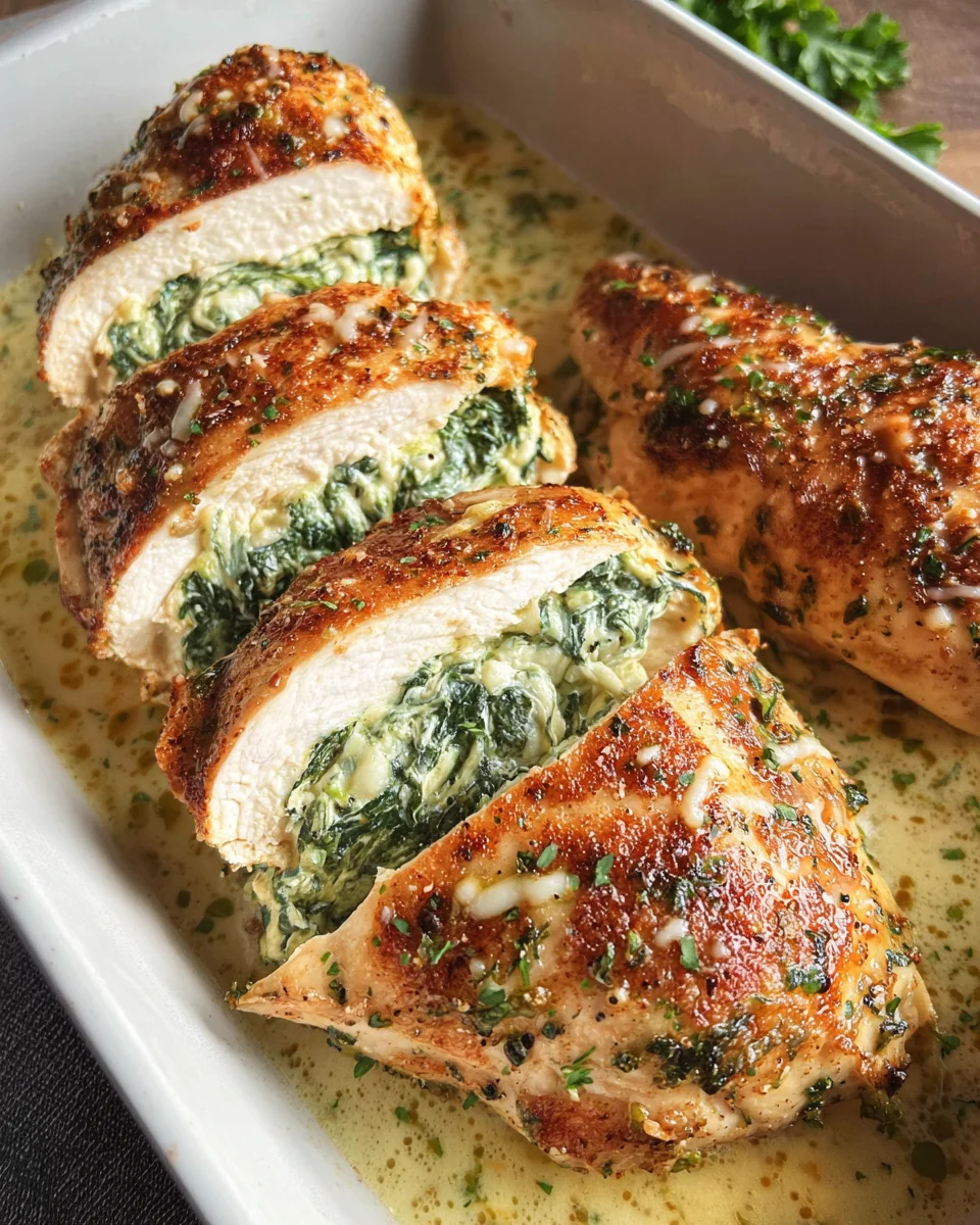 Spinach Stuffed Chicken Breasts