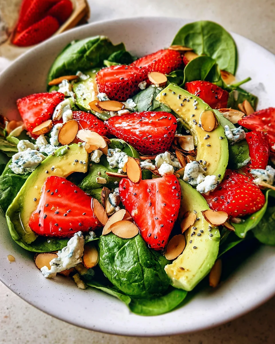 Strawberry Avocado Spinach Salad with Poppyseed Dressing 22 Strawberry