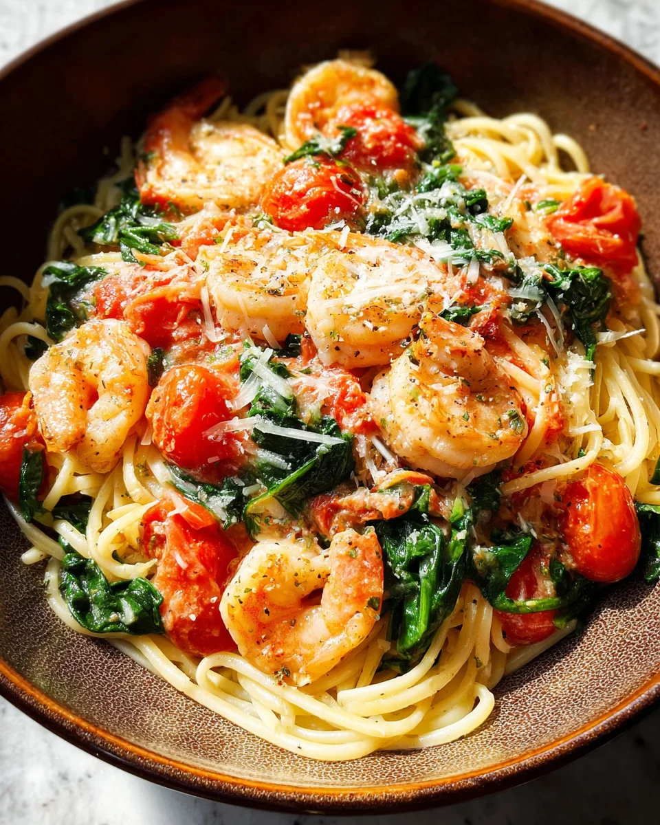 Tomato Spinach Shrimp Pasta 19 Tomato