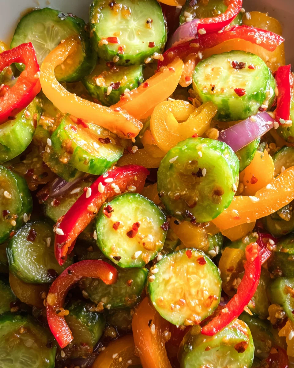 Viral TikTok Cucumber & Bell Pepper Salad 13 Viral