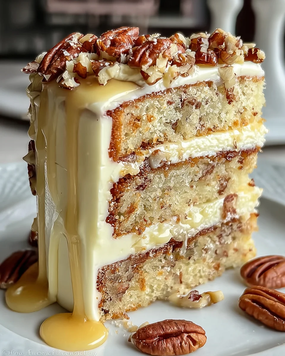 White Chocolate Pecan Layer Cake