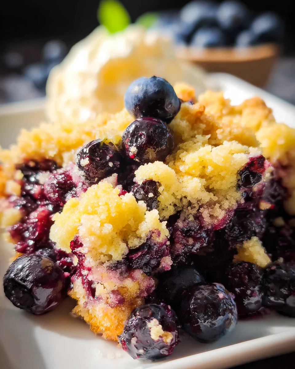 4 Ingredient Blueberry Cobbler