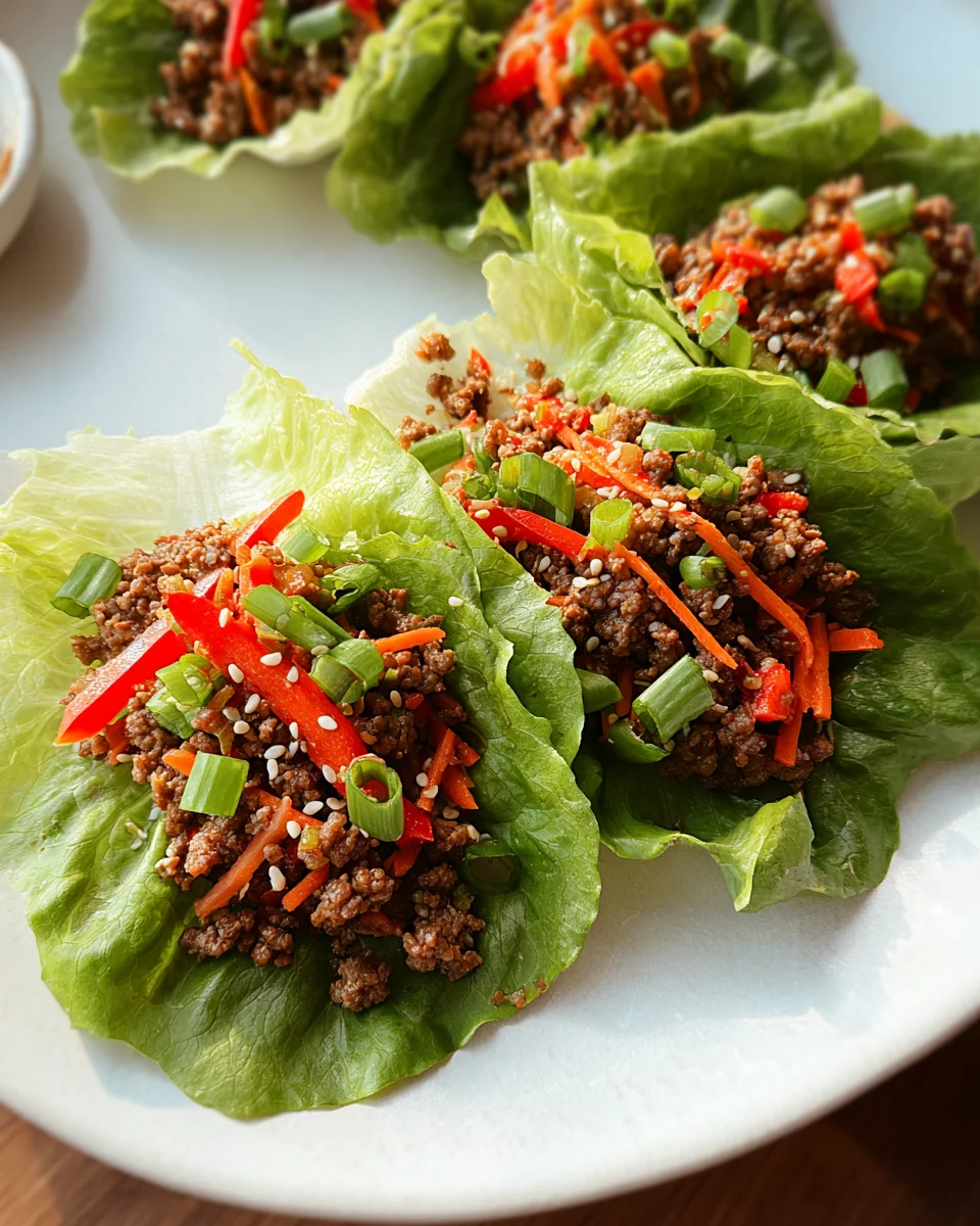 Asian Style Ground Beef Lettuce Wraps 22 Asian Style Ground Beef Lettuce Wraps