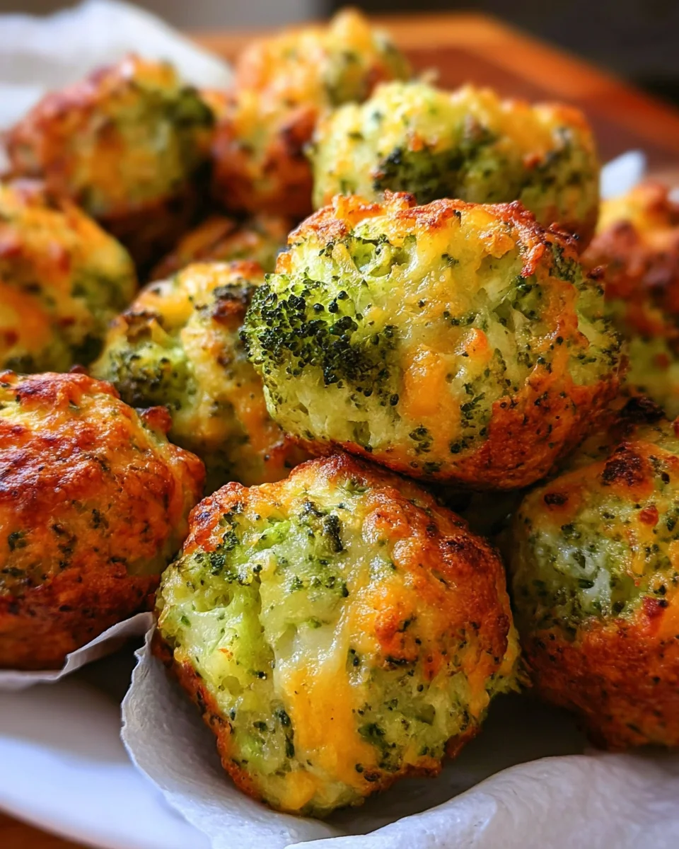 Baked Broccoli Cheese Balls 21 Baked