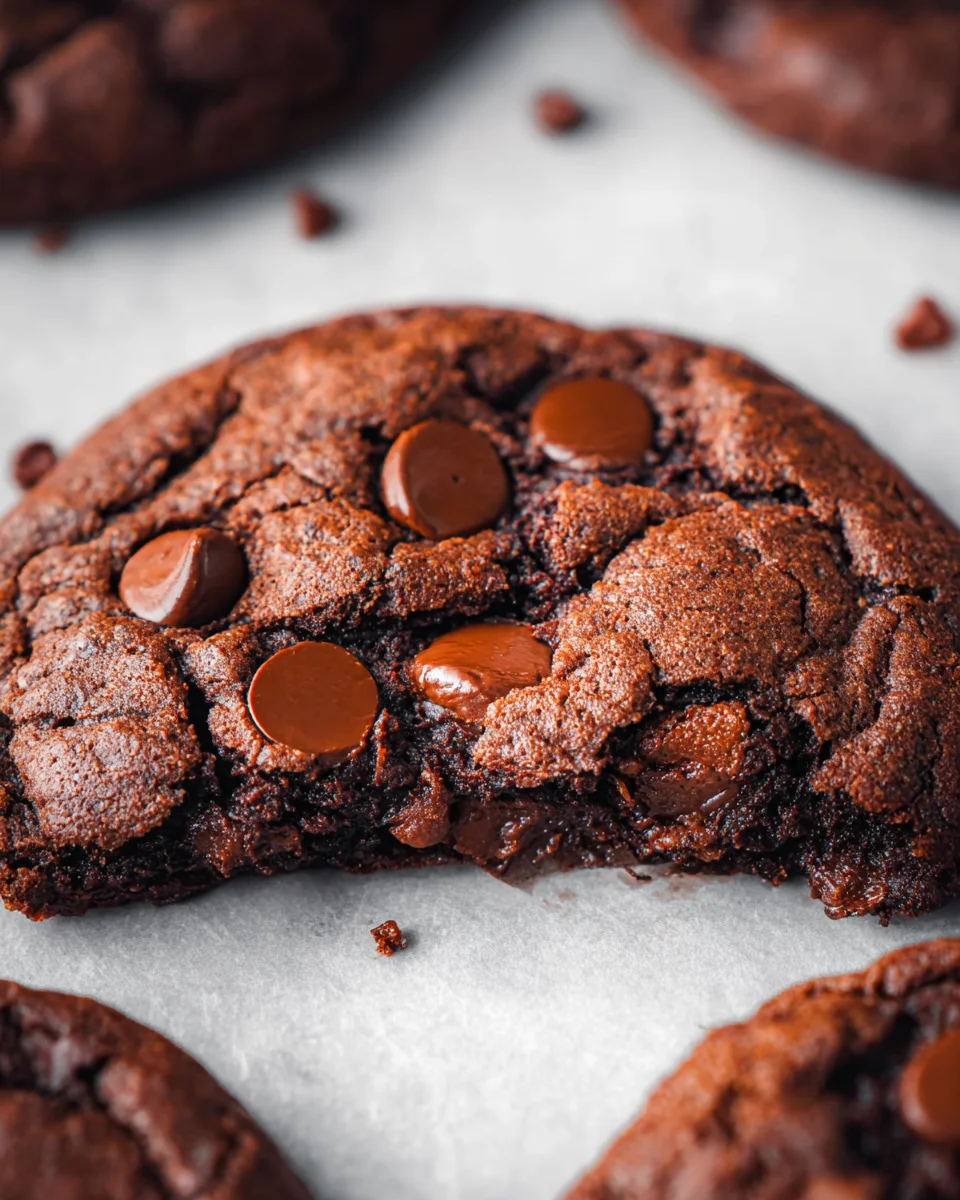 Bakery Style Double Chocolate Chip Cookies
