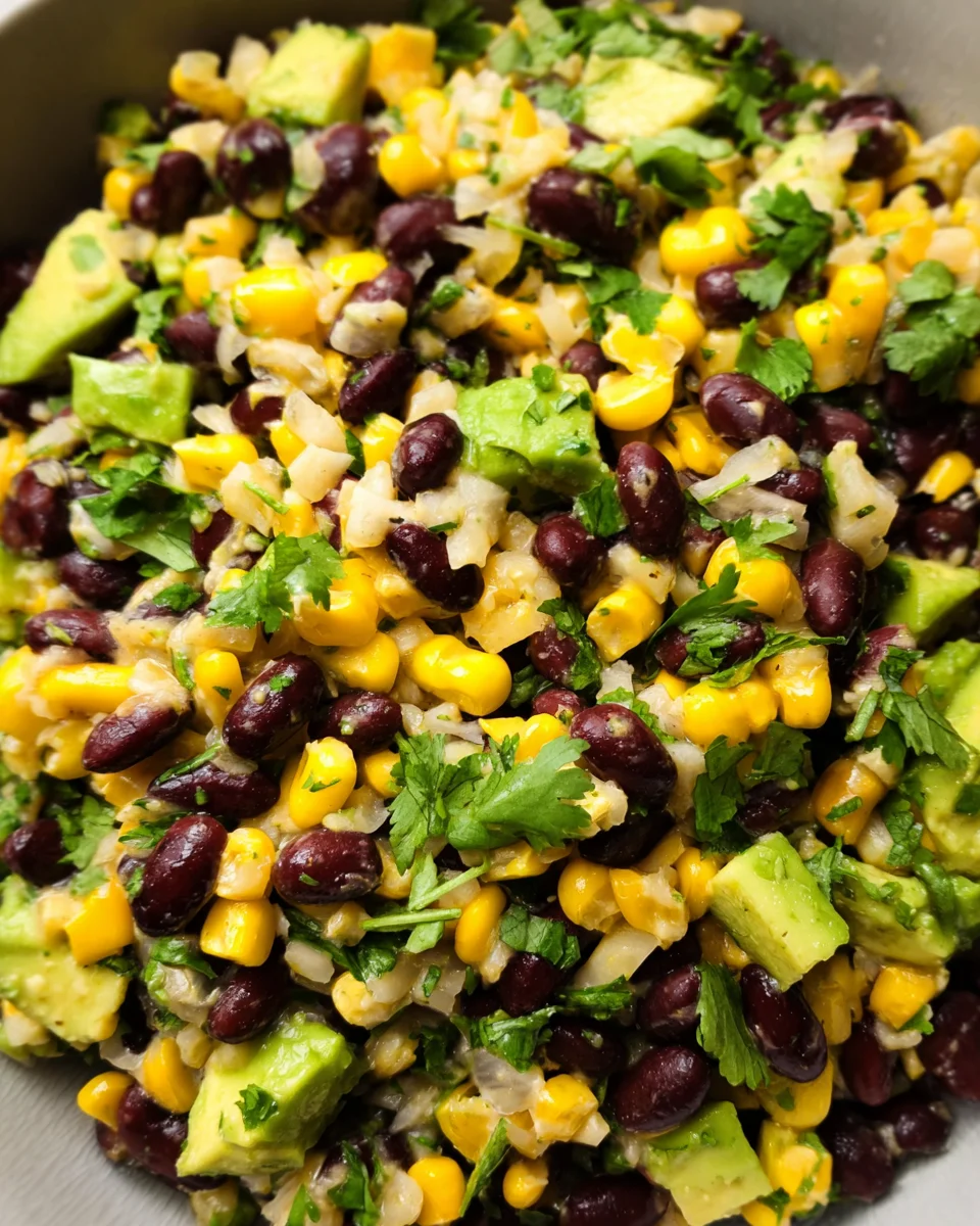 Black Bean Corn Avocado Salad 22 Black
