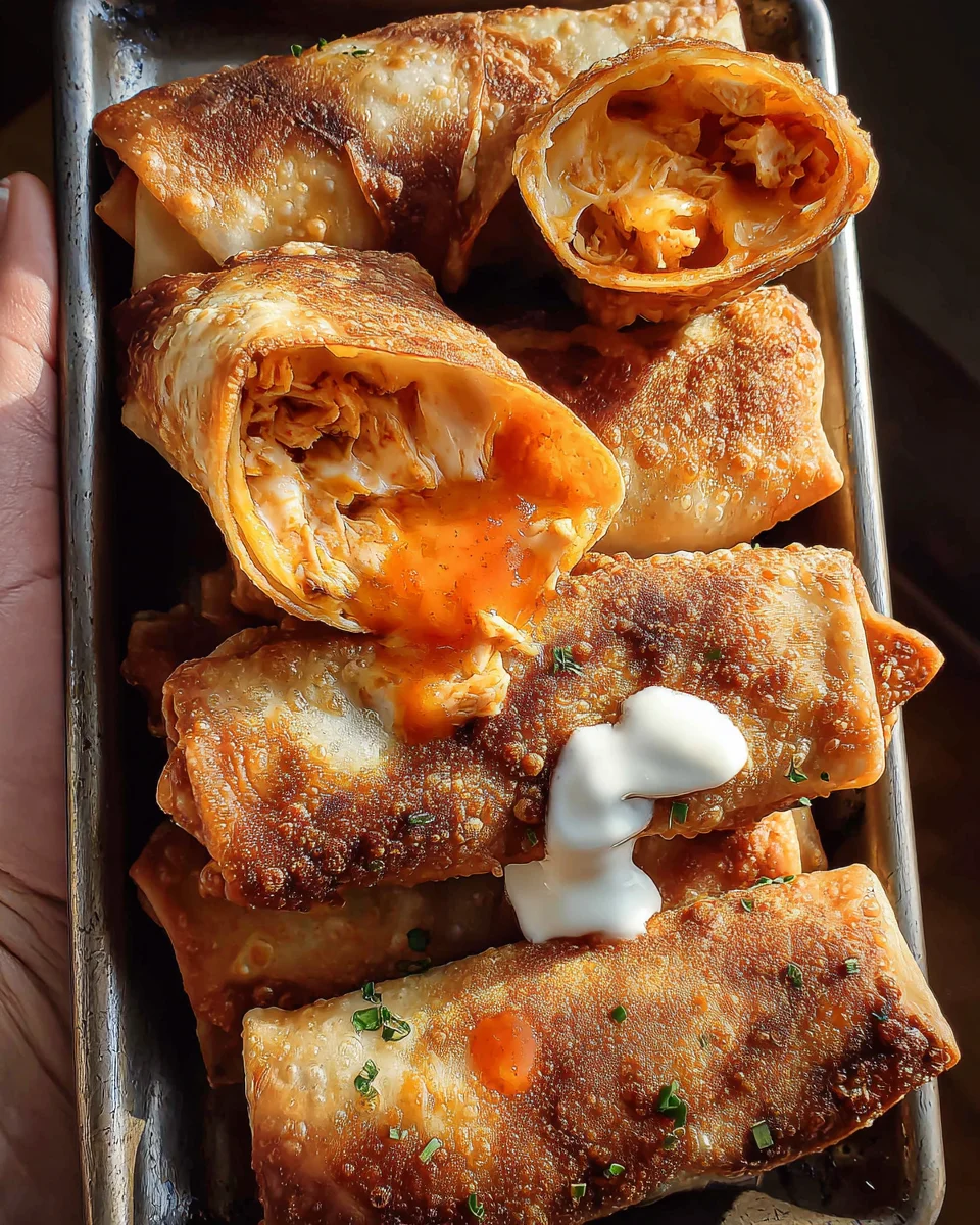 Buffalo Chicken Egg Rolls
