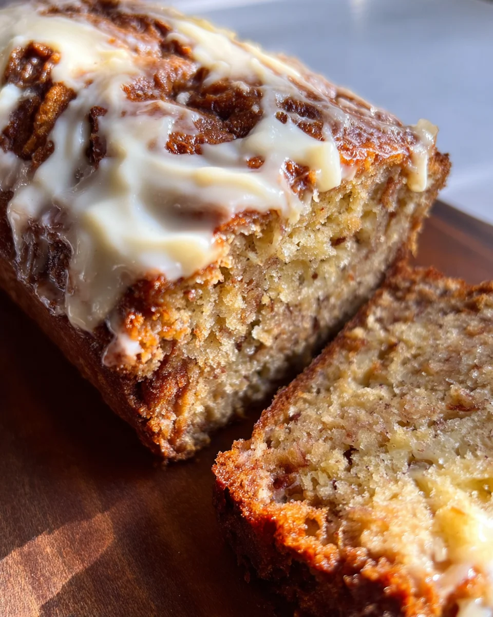 Cinnamon Roll Banana Bread