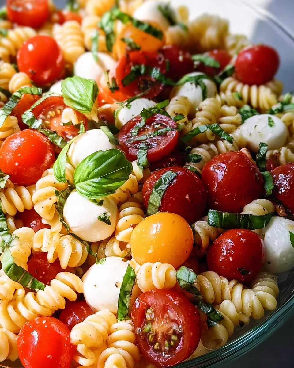 Creamy Caprese Pasta Salad 19 Creamy