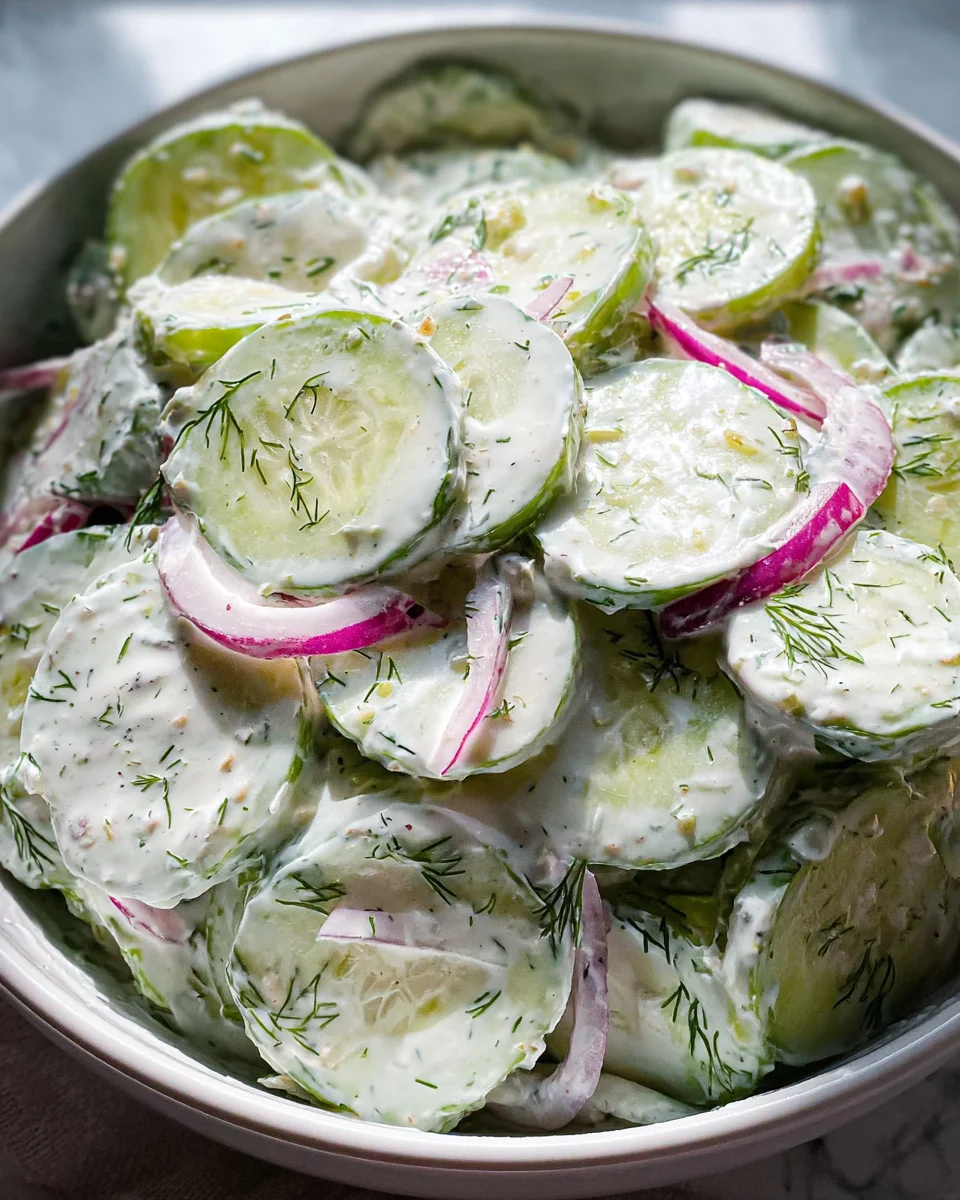 Creamy Cucumber Salad 17 Creamy