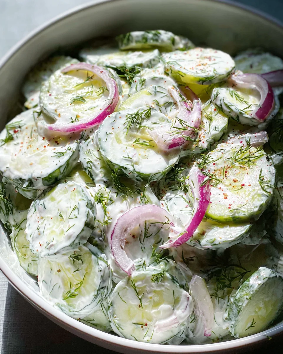 Creamy Cucumber Salad 18 Creamy