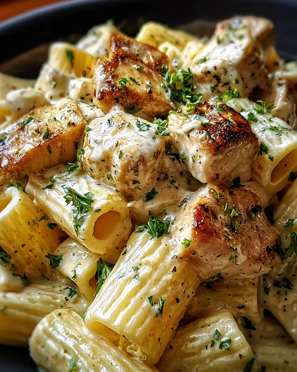 Creamy Garlic Butter Chicken and Rigatoni in Parmesan Sauce 19 Creamy