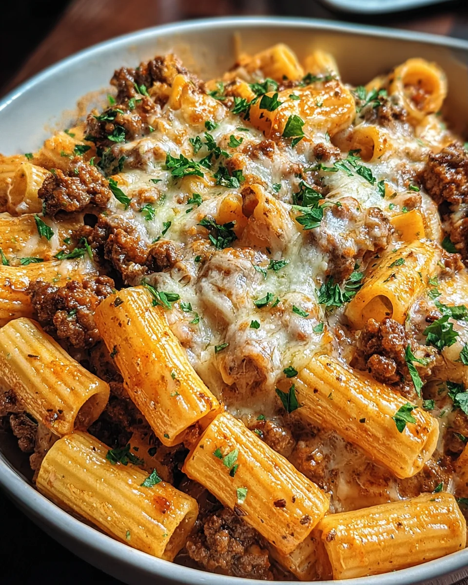 Creamy Parmesan Beef Rigatoni 23 Creamy