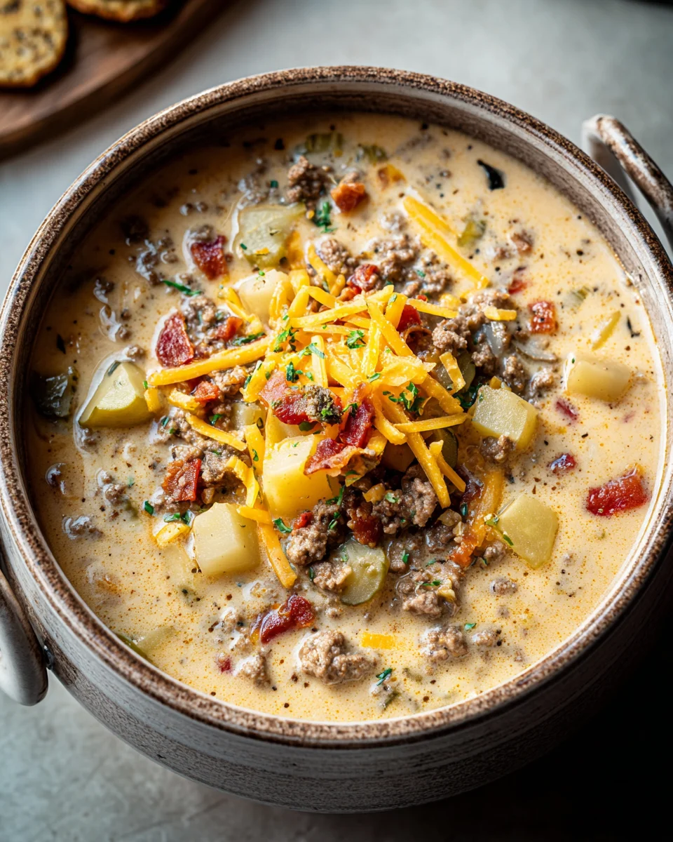 Easy Cheeseburger Soup