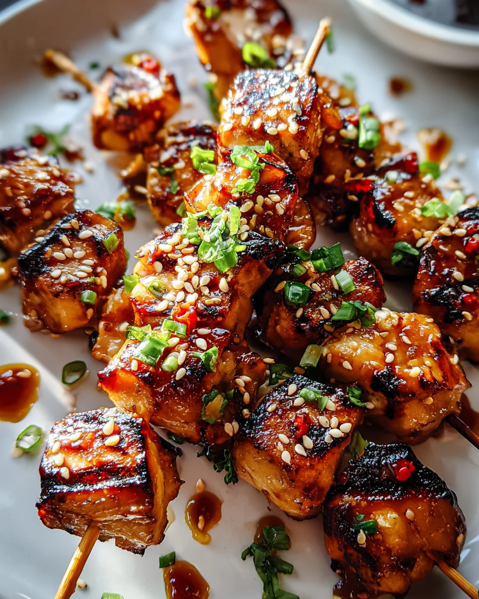 Easy Grilled Asian Chicken Skewers with Honey Garlic Sauce 20 Easy