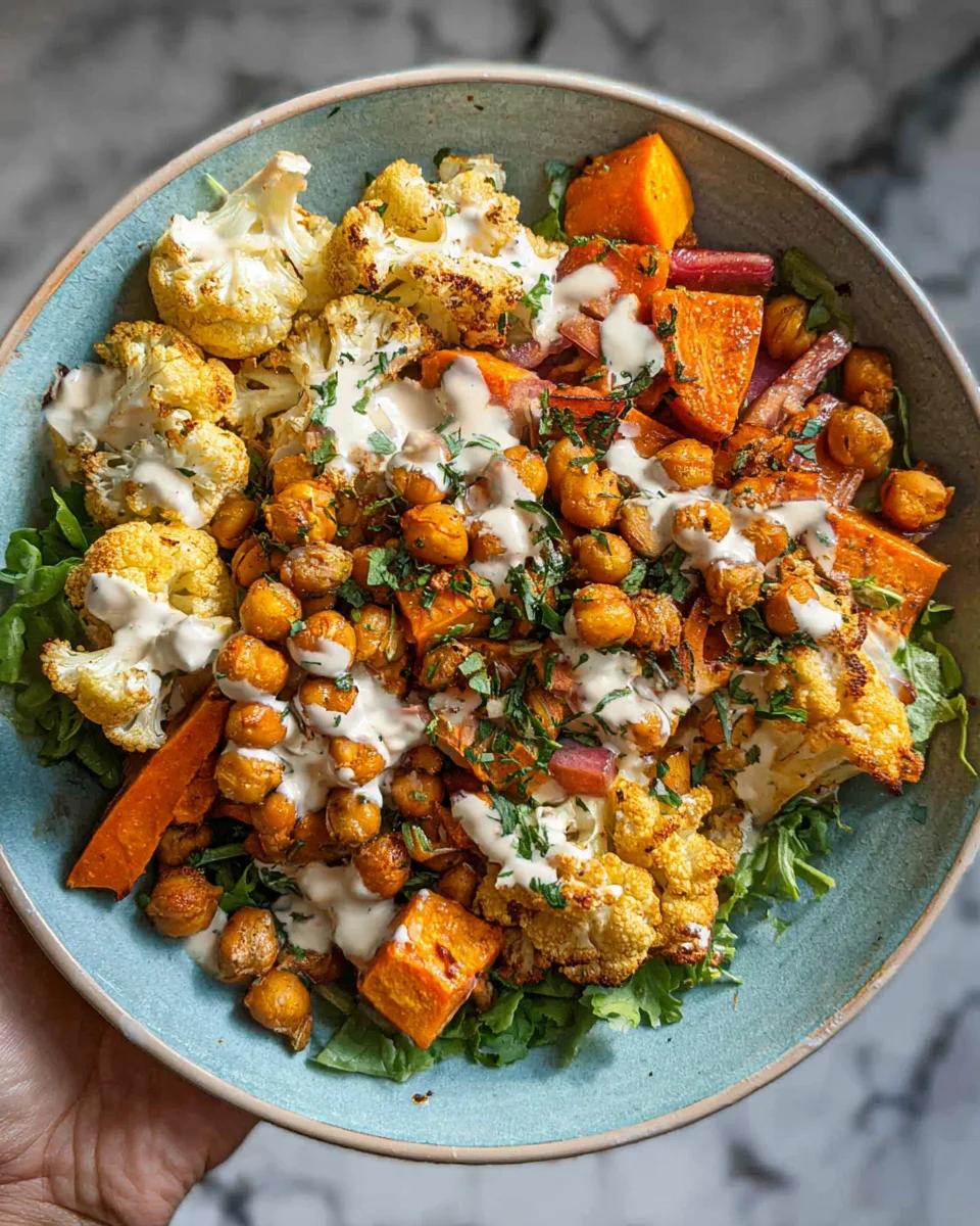 Easy Nourish Bowl Recipe with Tahini Yogurt Dressing