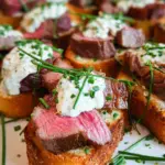 Easy Steak Crostini (with Horseradish Sauce) 21 Easy Steak Crostini (with Horseradish Sauce)