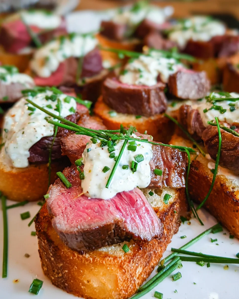 Easy Steak Crostini (with Horseradish Sauce) 22 Easy Steak Crostini (with Horseradish Sauce)