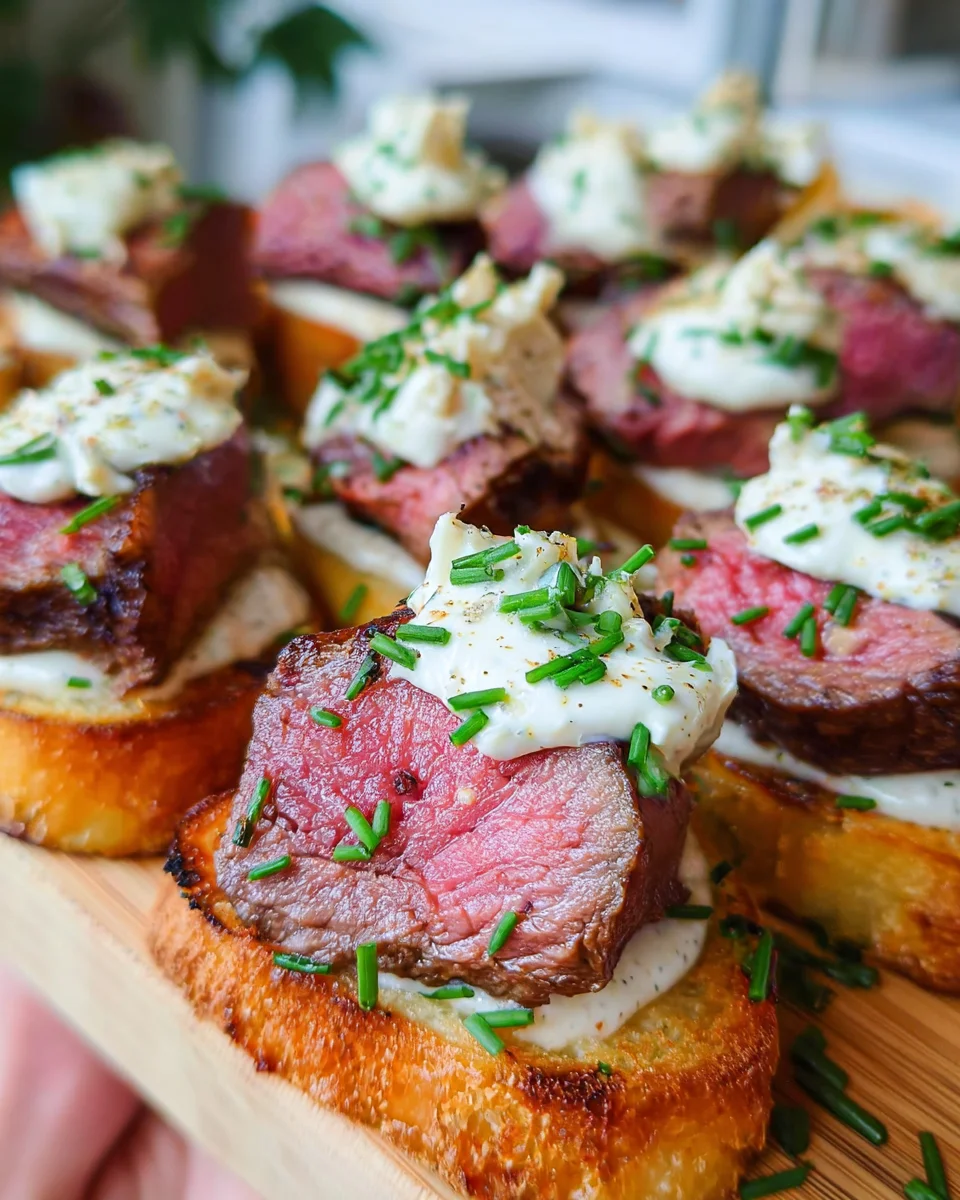Easy Steak Crostini (with Horseradish Sauce) 20 Easy