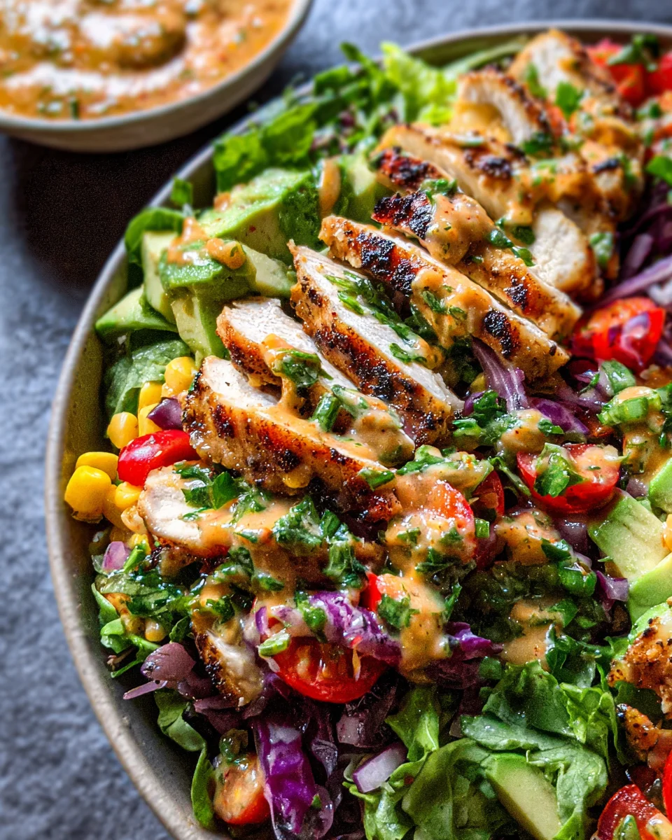 Fiesta Ranch Salad with Salsa Verde Chicken