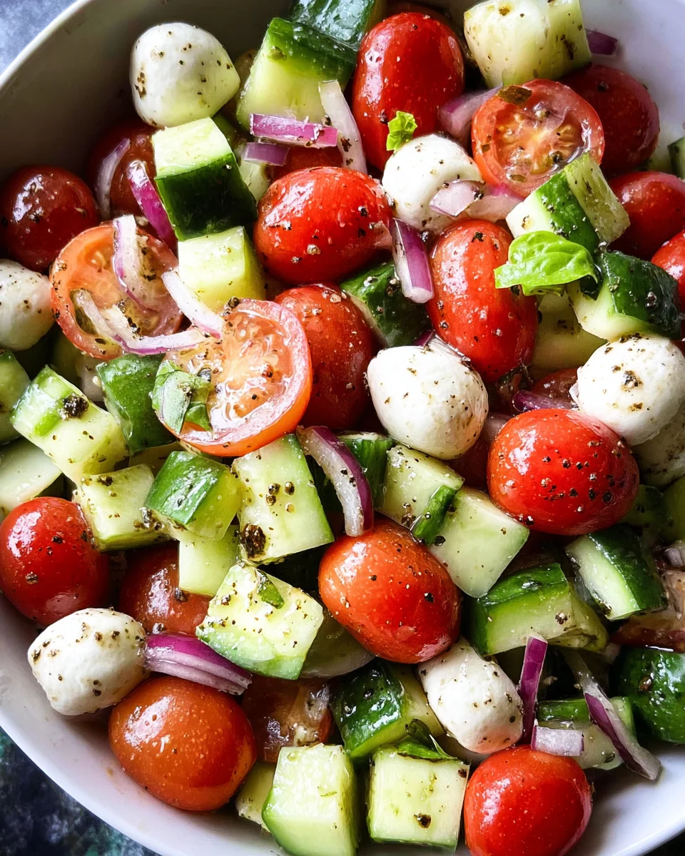 Fresh Cucumber Caprese Salad 19 Fresh